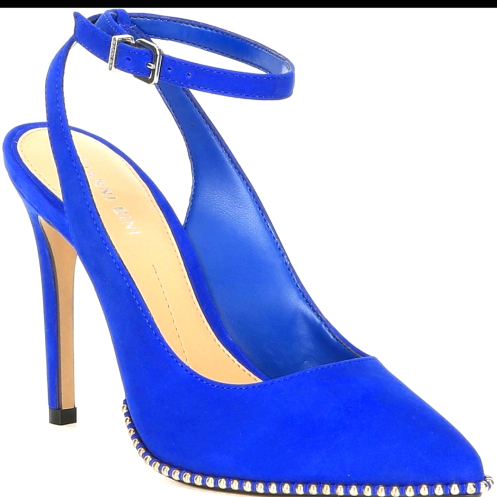 GIANNI BINI RENATAY PUMPS IN COBALT BLUE NWOB